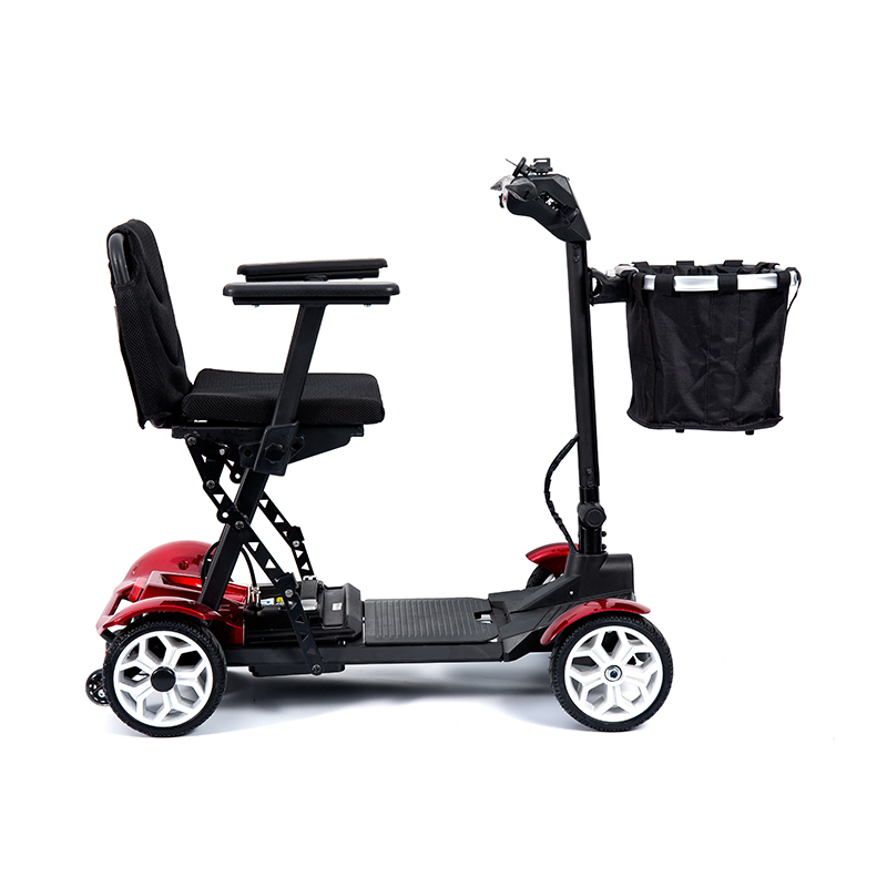YL-211 4-wielige toeristische elektrische scooter voor senioren met LED-koplamp, mand