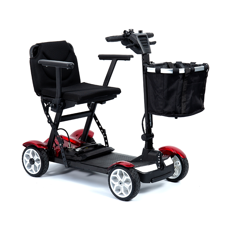 YL-211 4-wielige toeristische elektrische scooter voor senioren met LED-koplamp, mand